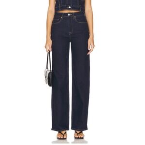 BLANKNYC Women's Franklin In Night Break Jean Dark Wash Wide Leg Cuffed Jean NWT